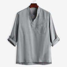 Load image into Gallery viewer, 2020 Men's Shirts Summer Autumn Fashionable Pure Cotton And Hemp Seven-Cent