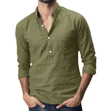 Load image into Gallery viewer, 2020 Summer Men's Baggy Cotton Linen Solid Multi-Pocket Short Sleeve