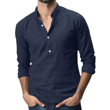 Load image into Gallery viewer, 2020 Summer Men's Baggy Cotton Linen Solid Multi-Pocket Short Sleeve
