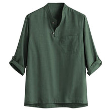 Load image into Gallery viewer, 2020 Men's Shirts Summer Autumn Fashionable Pure Cotton And Hemp Seven-Cent
