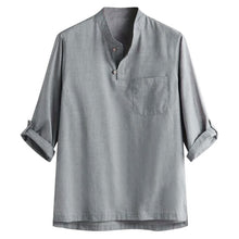 Load image into Gallery viewer, 2020 Men's Shirts Summer Autumn Fashionable Pure Cotton And Hemp Seven-Cent

