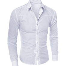 Load image into Gallery viewer, Brand-clothing Cotton Mens Clothing Solid Soft Men Shirt Long Sleeve Mens Shirts Casual Slim Fit Shirts
